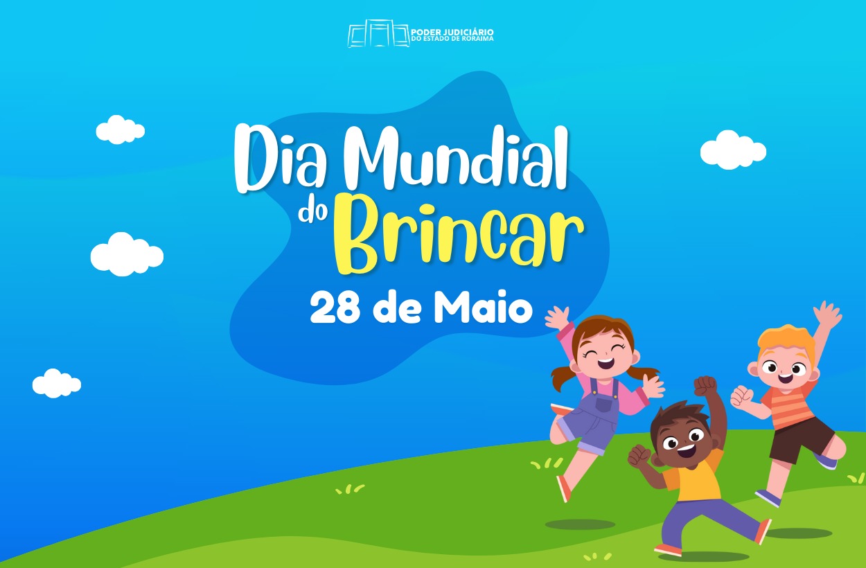 Foto 1: imagem colorida de banner de divulgação com fundo azul e o desenho de três crianças pulando. Ao lado esquerdo contém as atividades que serão realizadas Foto 1: imagem colorida de banner de divulgação com fundo azul e o desenho de três crianças pulando. Ao lado esquerdo contém as atividades que serão realizadas