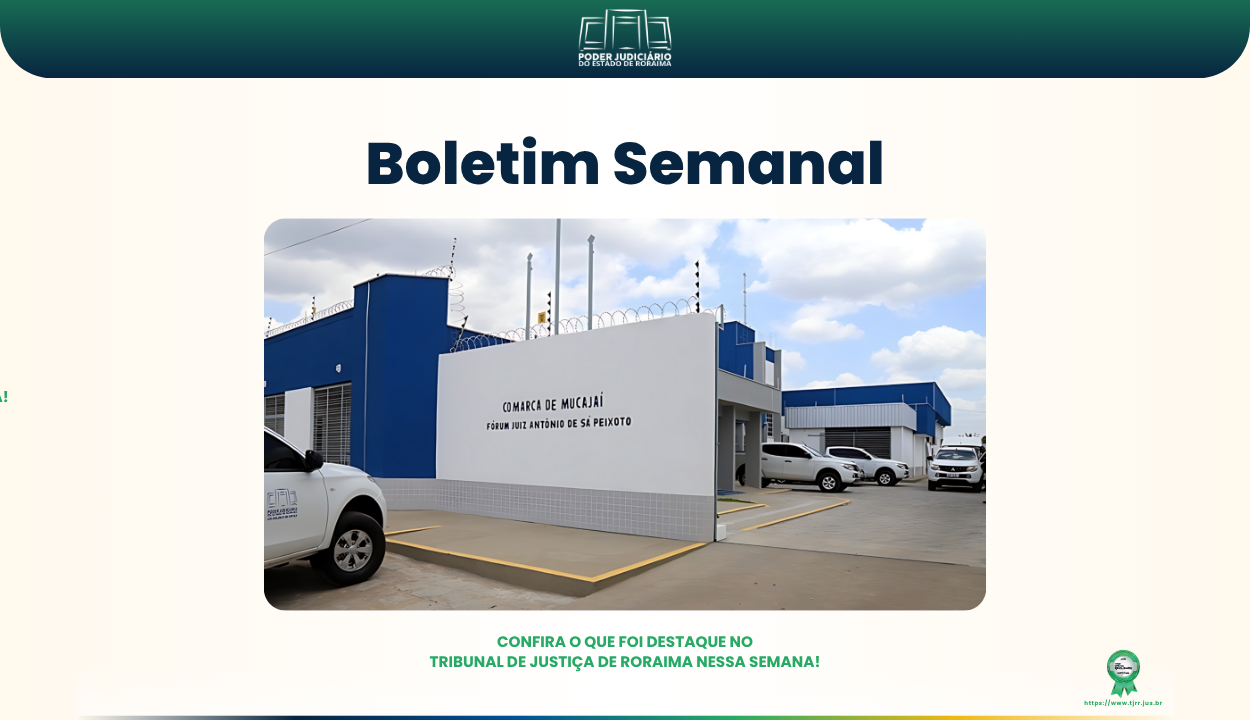 Confira o nosso Boletim Semanal - 23/06 - 27/06