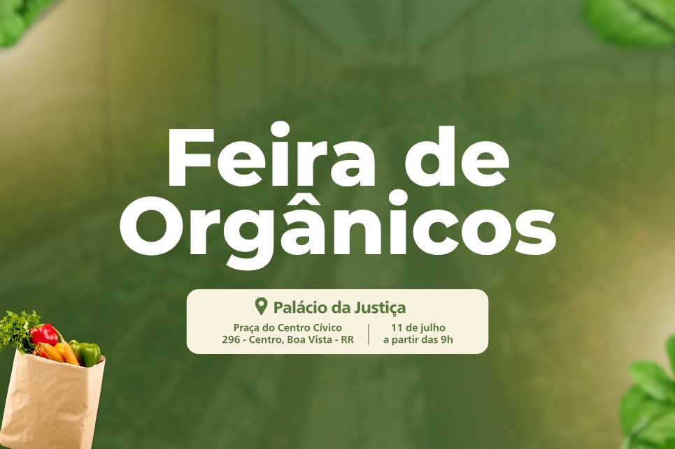 Card colorido de tom verde esmaecido mostra a divulgação de uma Feira de Orgânicos, indicando o local, data e horário do evento, com o detalhe de uma sacola de compras cheia de vegetais no canto inferior esquerdo. Card colorido de tom verde esmaecido mostra a divulgação de uma Feira de Orgânicos, indicando o local, data e horário do evento, com o detalhe de uma sacola de compras cheia de vegetais no canto inferior esquerdo.
