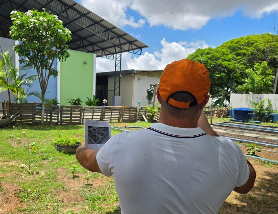 Levantamento técnico é realizado como mais um passo na implantação de horta inclusiva