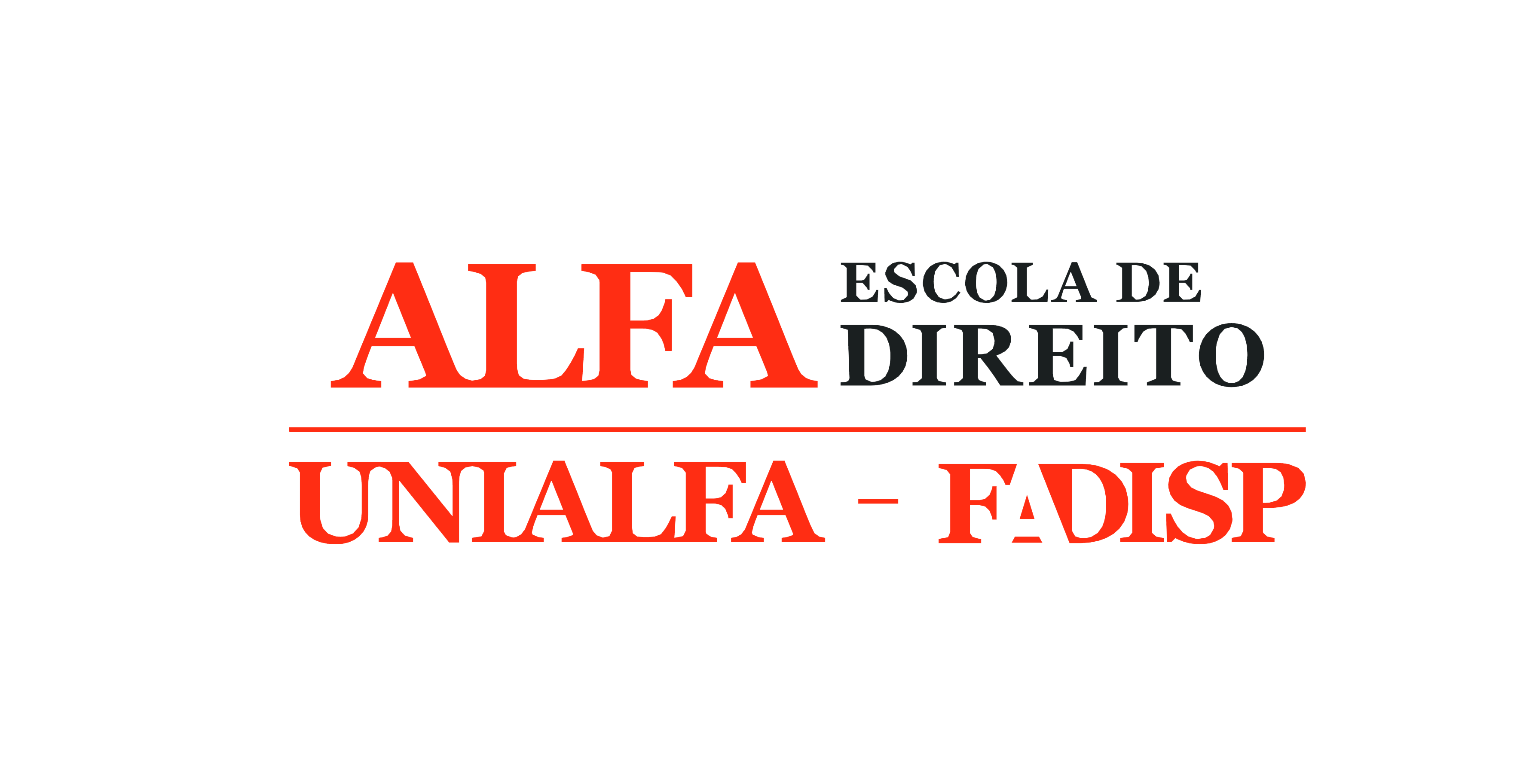 card de apresentação que contém em vermelho "ALPA" "unialfa-fadisp" escola de direito"