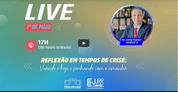 Escola do Judiciário promove live com o psicólogo doutor Cristiano Nabuco.